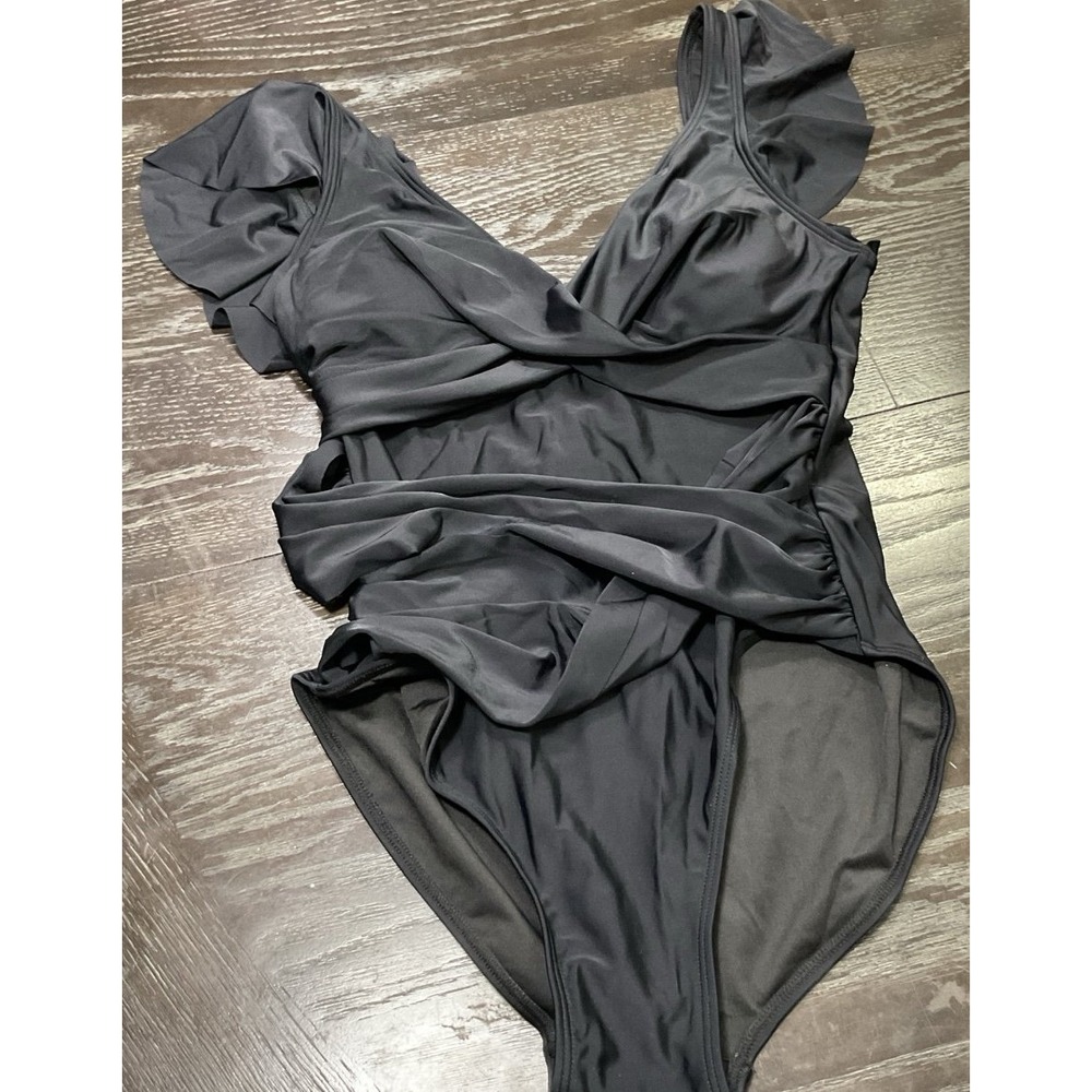 Black one piece swimsuit